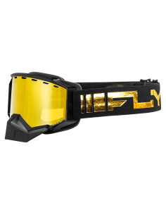 Gafas de Nieve Fly Racing 2024 Zona Negro/Oro Lente Espejo