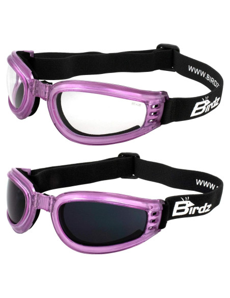 Gafas de Moto para Mujer Birdz Cardinal - 2 Pares con Lentes UV400