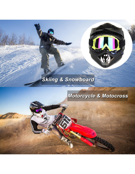 Gafas de Esquí Anti-Vaho UV400 - Paquete de 2 Unisex Verde Amarillo