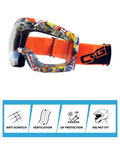 Gafas de Motociclismo CRG Sports ATV Lente Transparente UV 2