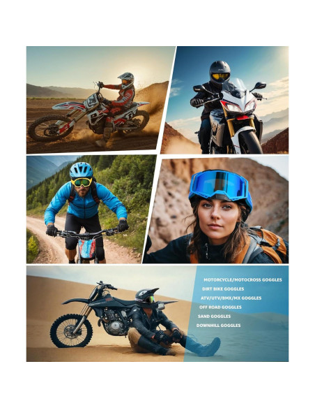 Gafas de Motociclismo CRG Sports ATV Lente Transparente UV