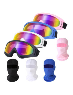 Gafas de Motocicleta LJDJ Paquete de 4 con Protección UV