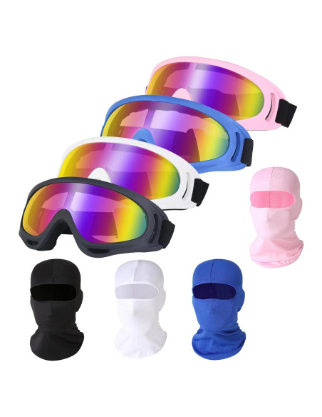 Gafas de Motocicleta LJDJ Paquete de 4 con Protección UV