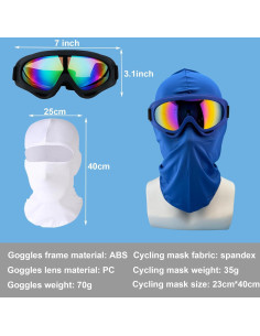 Gafas de Motocicleta LJDJ Paquete de 4 con Protección UV 2