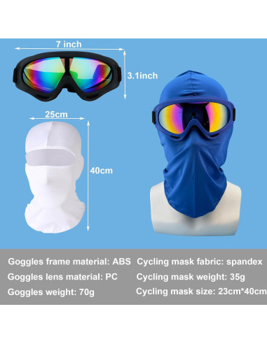 Gafas de Motocicleta LJDJ Paquete de 4 con Protección UV