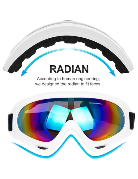 Gafas de Motocicleta LJDJ Paquete de 4 con Protección UV