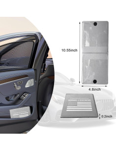 Soporte de Registro de Automóvil Ziciner 2Pack PVC Gris/Bandera 2