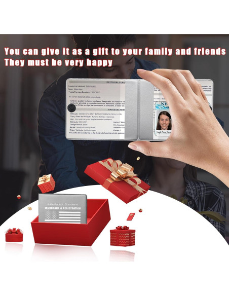 Soporte de Registro de Automóvil Ziciner 2Pack PVC Gris/Bandera