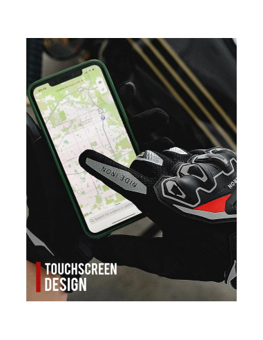 Guantes de Motocicleta RIDEIRON MG7006 Dorado Mediano Transpirables