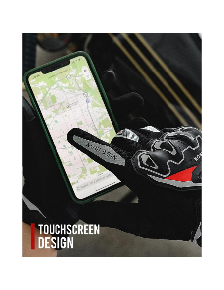 Guantes de Motocicleta RIDEIRON MG7006 Dorado Mediano Transpirables