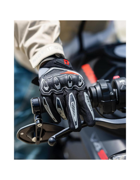 Guantes de Motocicleta RIDEIRON MG7006 Dorado Mediano Transpirables