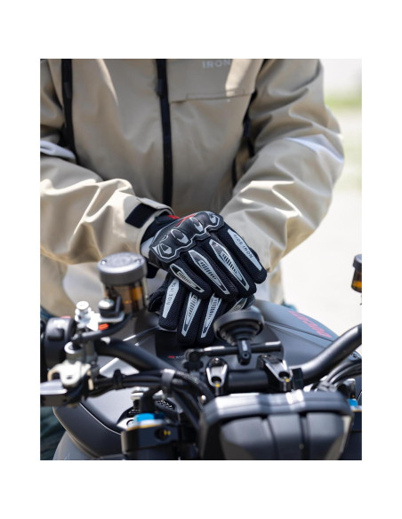 Guantes de Motocicleta RIDEIRON MG7006 Dorado Mediano Transpirables