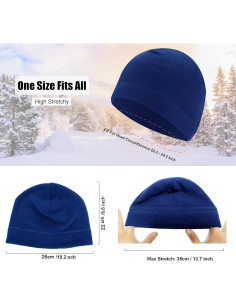 Gorros de Forro Polar Multicolor 12 Piezas para Invierno 2