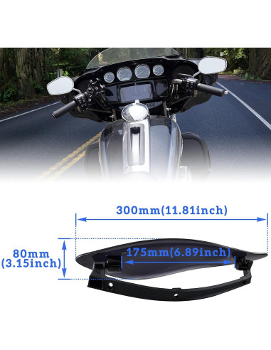 Deflectores de Aire Ajustables VEISUTOR para Harley 2014-2022