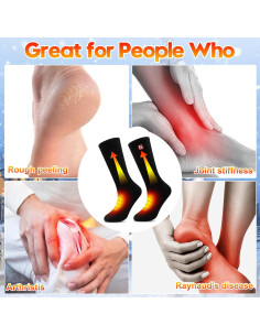 Calcetines Calentados Rabbitroom Unisex Recargables Invierno M 2