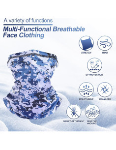 Bufanda Gaiter SATINIOR para Hombres - Protección UV y Viento 2