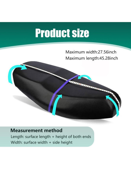 Funda de Asiento de Motocicleta icykale 70x115 cm Impermeable