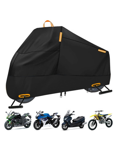 Cubierta de Motocicleta Impermeable INEZARI Ajuste Universal 220 cm