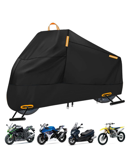 Cubierta de Motocicleta Impermeable INEZARI Ajuste Universal 220 cm