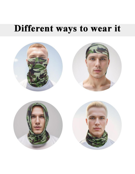 Paquete de 8 Gaiters de Cuello Balaclava UV para Adultos