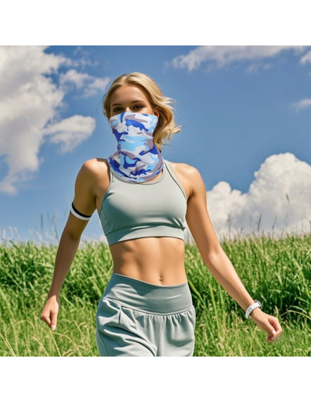 Paquete de 8 Gaiters de Cuello Balaclava UV para Adultos