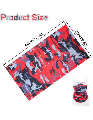 Paquete de 8 Gaiters de Cuello Balaclava UV para Adultos