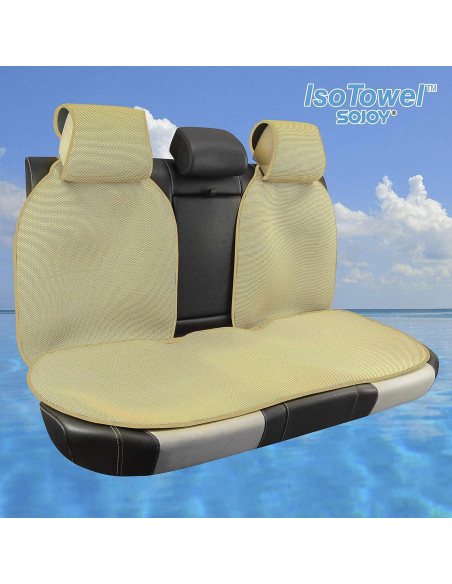 Funda de Asiento de Coche Sojoy SJ0007 Beige Universal