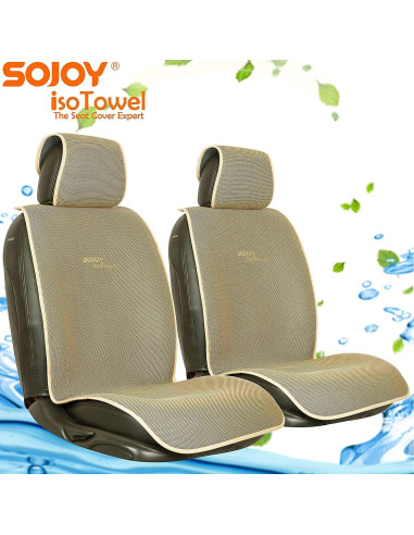Funda de Asiento de Coche Sojoy SJ0007 Beige Universal