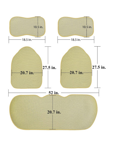 Funda de Asiento de Coche Sojoy SJ0007 Beige Universal