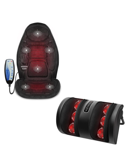 Cojín de Masaje Viscoelástico Snailax con Calor y Masaje para Pies