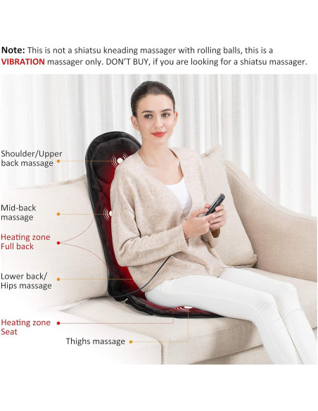 Cojín de Masaje Viscoelástico Snailax con Calor y Masaje para Pies