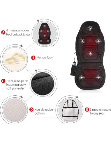 Cojín de Masaje Viscoelástico Snailax con Calor y Masaje para Pies