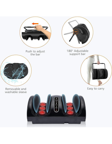 Cojín de Masaje Viscoelástico Snailax con Calor y Masaje para Pies