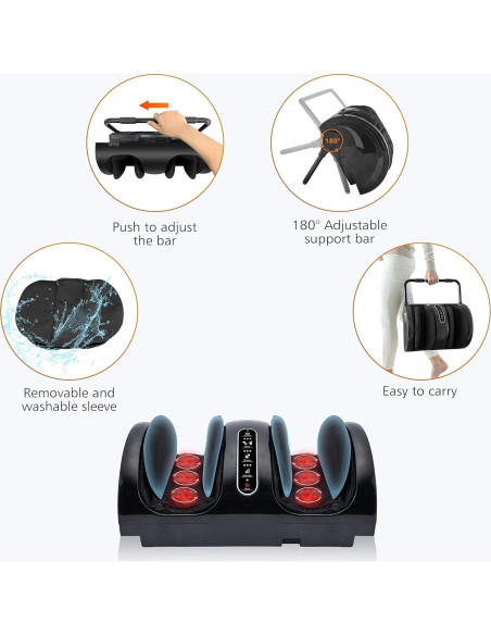 Cojín de Masaje Viscoelástico Snailax con Calor y Masaje para Pies