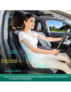 Funda de Asiento de Coche Refrigerante Snailax SL-252-L con Masaje 2
