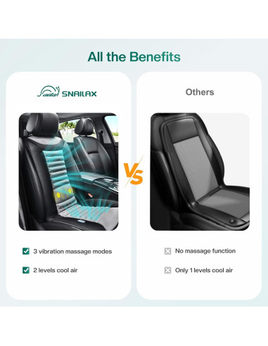 Funda de Asiento de Coche Refrigerante Snailax SL-252-L con Masaje