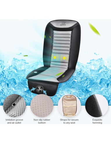 Funda de Asiento de Coche Refrigerante Snailax SL-252-L con Masaje