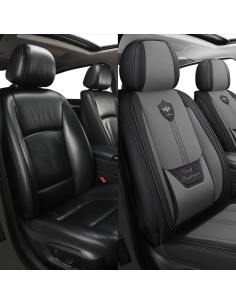 Funda de Asientos de Coche LINGVIDO Universal Gris 5 Juegos 2