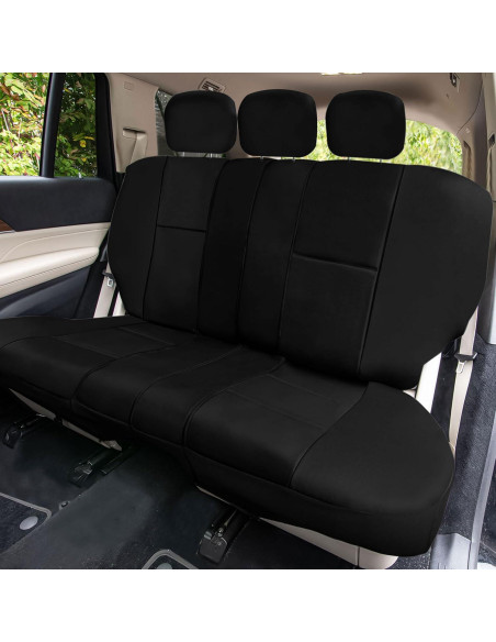 Fundas de Asiento de Coche FH Group PU002BLACK115 - Ajuste Universal, Respaldo Bajo, Negro