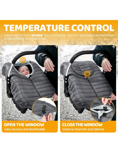 Funda de Asiento de Auto para Bebés Orzbow Gris Oscuro Universal