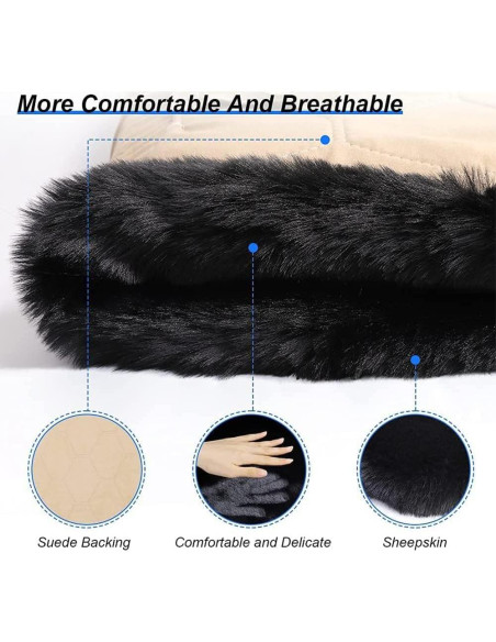 Funda de Asiento FLMaples de Piel Sintética Negra Universal