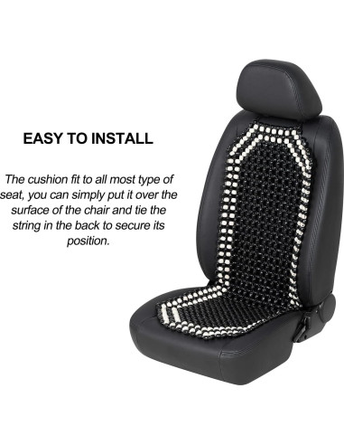 Funda de Asiento de Madera con Perlas de Masaje Road Comforts