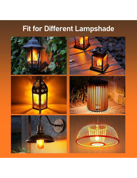 Bombillas LED de Llama Vicstone E26 4 Modos 2 Paquete