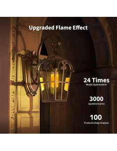 Bombillas LED de Llama Morsatie E26 - Paquete de 4 Modos 2