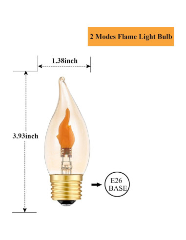 Bombilla LED E26 Efecto Llama Parpadeante Sunaiony - 2 Modos