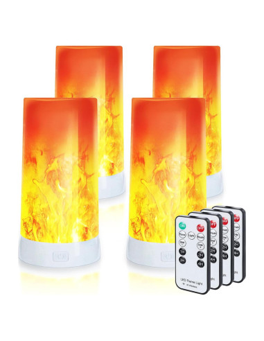 Luz de Efecto Llama LED Kitmose 13cm Recargable USB 4 Modos