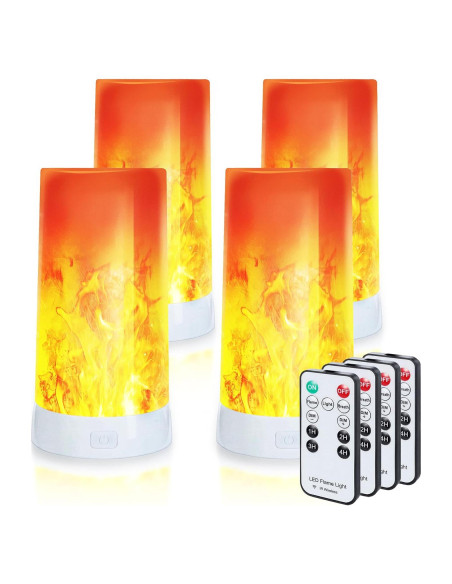 Luz de Efecto Llama LED Kitmose 13cm Recargable USB 4 Modos