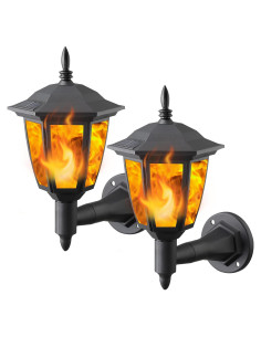 Dynaming Lámparas de Pared Solares LED con Llama 2 Piezas