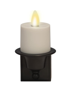 Vela Nocturna Sin Llama Luminara Negra con Sensor Crepúsculo 2