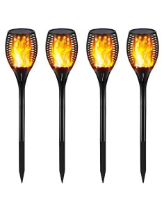 Luces Solares Gold Armour 4 Pzas Antorchas LED 108.9 cm